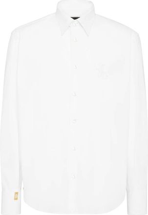 Billionaire Boys Club Overhemden, Heren, Wit, M, Katoen, Geborduurd katoenen overhemd