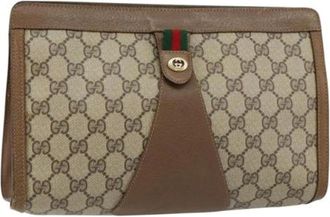 Gucci Pre-owned Clutches, female, Beige, Size: ONE SIZE Pre-owned Plastic Clutch