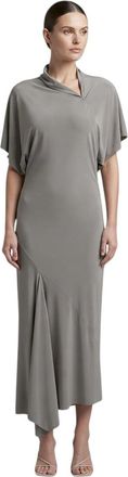 Rick Owens Grey Turtle Neck Midi Dress