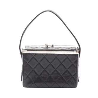 Chanel Pre-owned Matelasse Lamsleren Handtas - Dames - Pre-owned - Zwart - Maat: ONE Size Leer