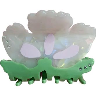 Centinelle Tropical Orchid Hair Claw in Green at Nordstrom