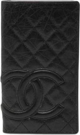 Chanel Pre-owned Wallets, female, Black, Size: ONE SIZE Pre-owned Quilted Bifold Wallet