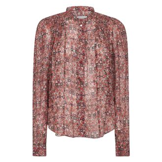 Isabel Marant Tapestry Print Mandarin Collar Shirt