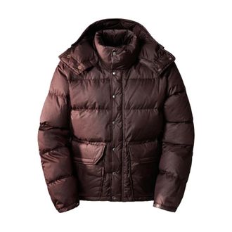 The North Face Heritage Donkerbruine Donsjas Rits - Heren - Ski Jassen - Bruin - M - Polyester - Fitness