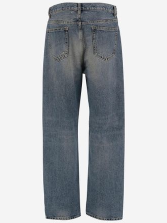 Maison Margiela Distressed Cotton Jeans - Blue