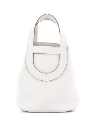 Hermès Borsa a secchiello In-The-Loop Bag Clemence with Swift 18 - Bianco