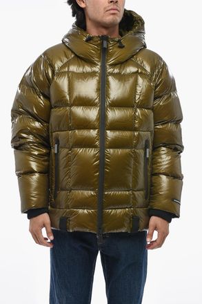 Dsquared2 Quilted Nylon Puffer Jacket with Hood Dsquared2