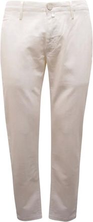 Jacob Cohen Chinos, male, White, W32, Bobby Slim Trousers
