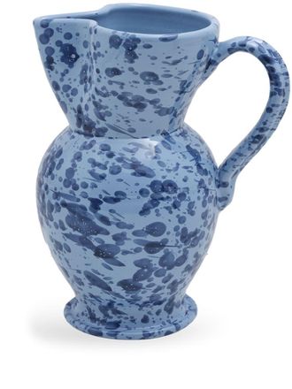 Cabana Speckled ceramic pitcher (26.5cm x 15cm) - Blue