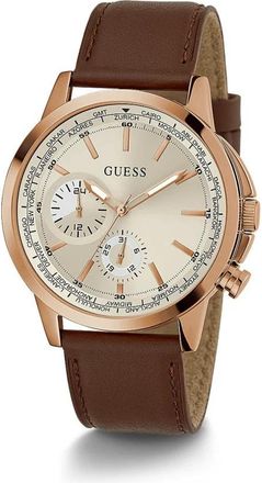 Guess Gw 0540G4 Horloge - unisex - Horloges - Wit - ONE Size - Leer - Accessoires