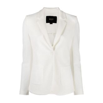 Seventy Blazers, female, White, Size: 2XL White Jacket Outerwear Womens Clothing