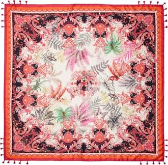 Johnny Was Womens Antheia Silk Scarf In Floral Multi