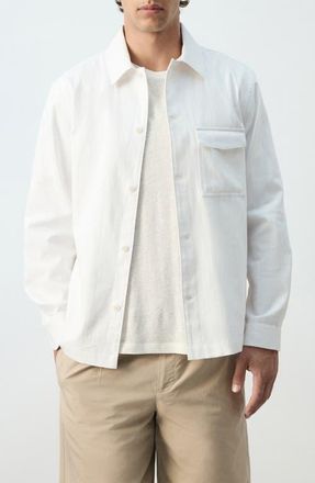 Mango Regular Fit Button-Up Shirt in White at Nordstrom, Size X-Large