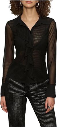 Sanctuary Dreamland Ruffle Top In Black