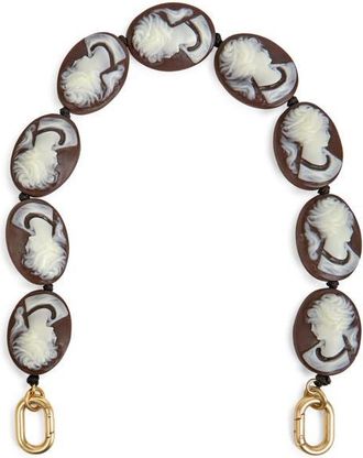 Clare Vivier Cameo Shortie Strap in Brown Cream at Nordstrom