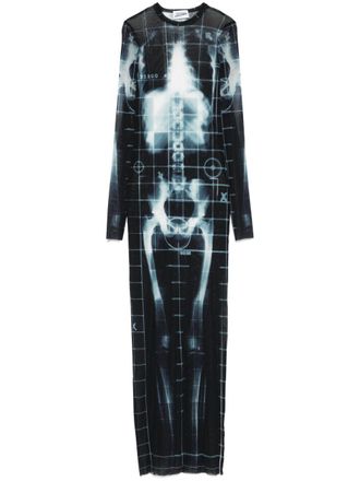 Jean Paul Gaultier Squeletor maxi dress - women - Polyamide - L - Black