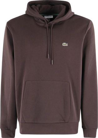 Lacoste Fleece Hoodie - Heren - Hoodies - Bruin - S - Katoen - Hoodies & sweatvesten