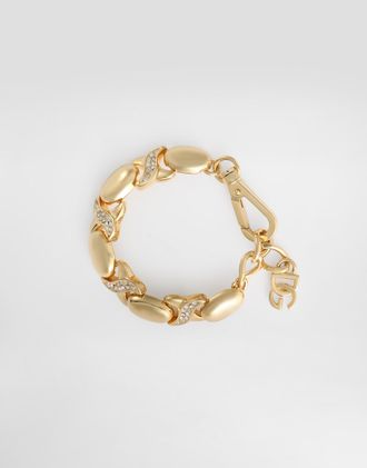 Dolce & Gabbana Bracelet With Rhinestones - Man Bijoux Gold Metal Onesize