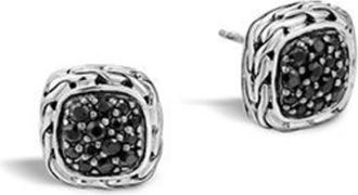 John Hardy Classic Chain 12MM Silver Stud Earrings - EBS92372BLS