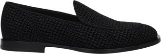 Dolce & Gabbana Black Velvet Slip-On Mens Loafers