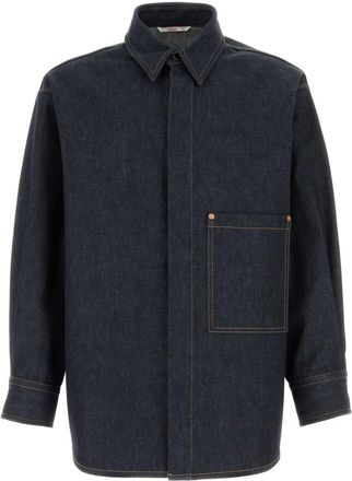 Valentino Garavani Dark Blue Denim Oversize Shirt