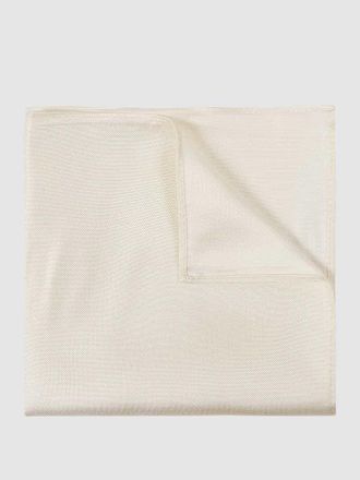 Blick. Einstecktuch aus reiner Seide in Ecru, Gr&ouml;&szlig;e 1