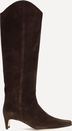 Staud Wally Western suede Tall Boots Female 36.5