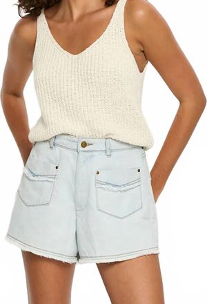 Kivari Gail Denim Short In Pale Indigo