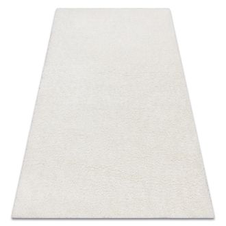 RugsX Rugsx - Alfombra Buenos 7001 Shaggy Liso, De Un Solo Color Blanco White 80x150 Cm