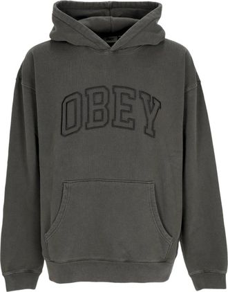 Obey Lichtgewicht Hoodie Pigment Pirate Black - Heren - Hoodies - Grijs - XL - Katoen - Hoodies & sweatvesten
