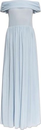 Rotate Off-the-shoulder jurk - Dames - Maxi kleedjes - Blauw - L - Kleedjes
