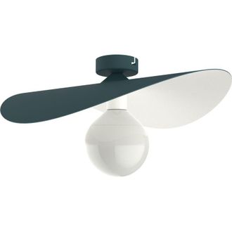 Lumicom Lumicom - piuma Plafoniera, 1X E27, max 42W, metallo, blu mediterraneo/bianco, D.40cm