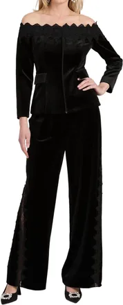 Tyler B&ouml;e Toby Pant In Black Velvet