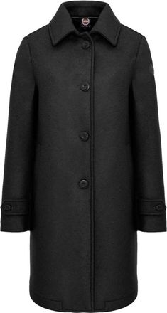 Colmar Elegante Zwarte Wollen Jas - Dames - Mantel - Zwart - L - Wol - Jassen