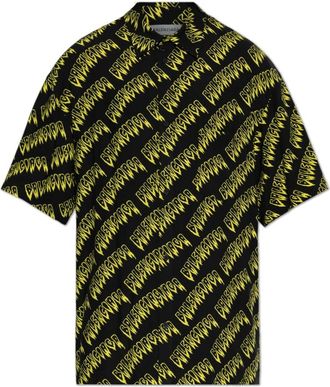 Balenciaga Short Sleeve Shirts, male, Black, Size: XL Patterned Shirt