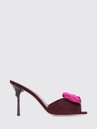 Roger Vivier Epine Rose Embroidered Suede Stiletto Heel Mules Sandals