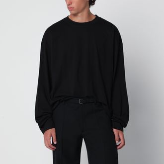 Dries Van Noten Black long-sleeve cotton T-shirt