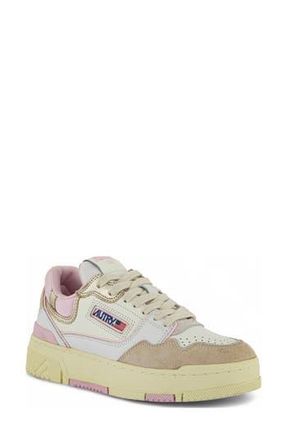 Autry CLC Mixed Media Low Top Sneaker in Platinum/Cradle Pink at Nordstrom Rack, Size 11Us / 41Eu