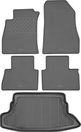 OEM Juego De Alfombrillas De Goma Para Coche Y Alfombrilla Para Maletero Para Nissan Juke I Crossover (2010-2020)