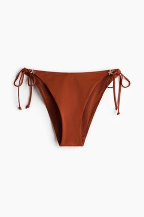 H&M Tie-Tanga Bikinihose - Dunkelorange