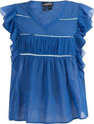 Dreimaster Dreimaster Blouse shirt Dames blauw