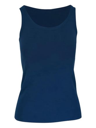 Akris knitted tank top - women - Wool - 12 - Blue
