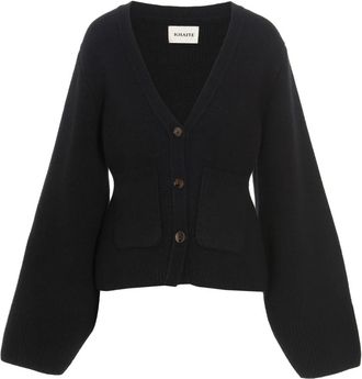 Khaite Scarlet Cachemire Cardigan - Dames - Cashmere truien - Zwart - M - Kasjmier - Truien & Vesten