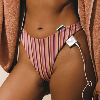 Lounge Sunstripe High-Leg Bikini Thong - Retro Stripe - XS