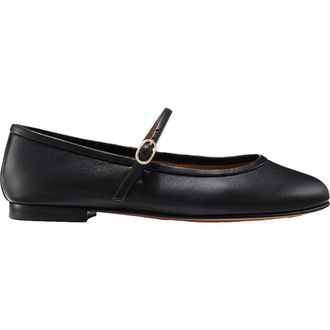 Margaux Eyewear The Demi Jane Flat in Black Nappa at Nordstrom, Size 37.5