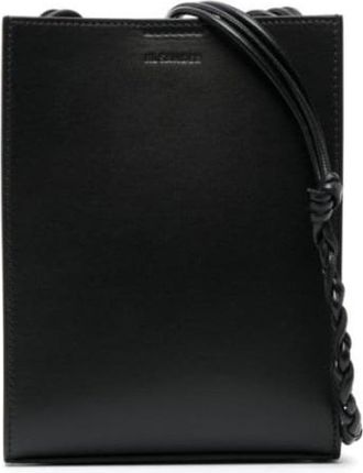 Jil Sander Black Tangle small leather crossbody bag