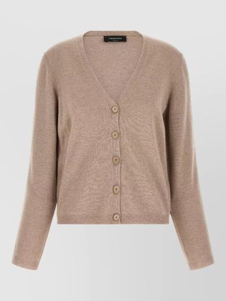 Fabiana Filippi filo diamante cardigan long sleeves v neckline