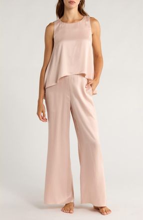 Lunya Washable Silk Pajamas in Soft Pink at Nordstrom, Size X-Large