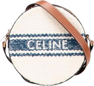Celine Pre-owned Cross Body Bags, female, Beige, Size: ONE SIZE Pre-owned Canvas Cross Body Bag