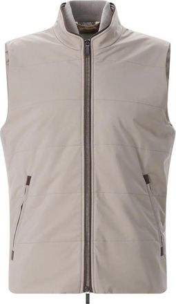 Maurizio Baldassari Ge&iuml;soleerd Vest - Heren - Bodywarmers - Beige - XL - Leer - Jassen